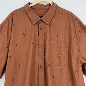 Prana Carabiner Short Sleeve Button Down Men's L